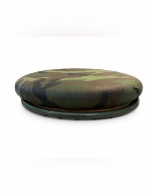 Vintage Style Camouflage Hunting Seat Swivel Stool Bennett Industries